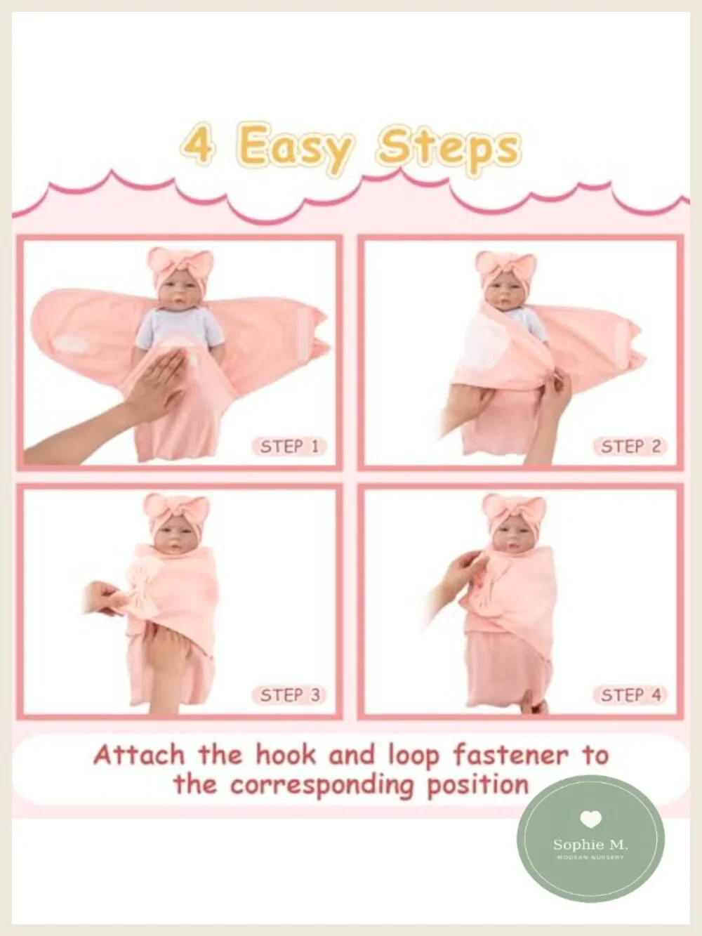 6 Pack Cotton Baby Swaddle Blankets with Hats Newborn Gift Set